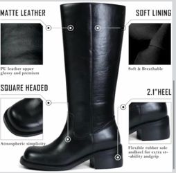 Black Knee-High Riding Boots size 8.5