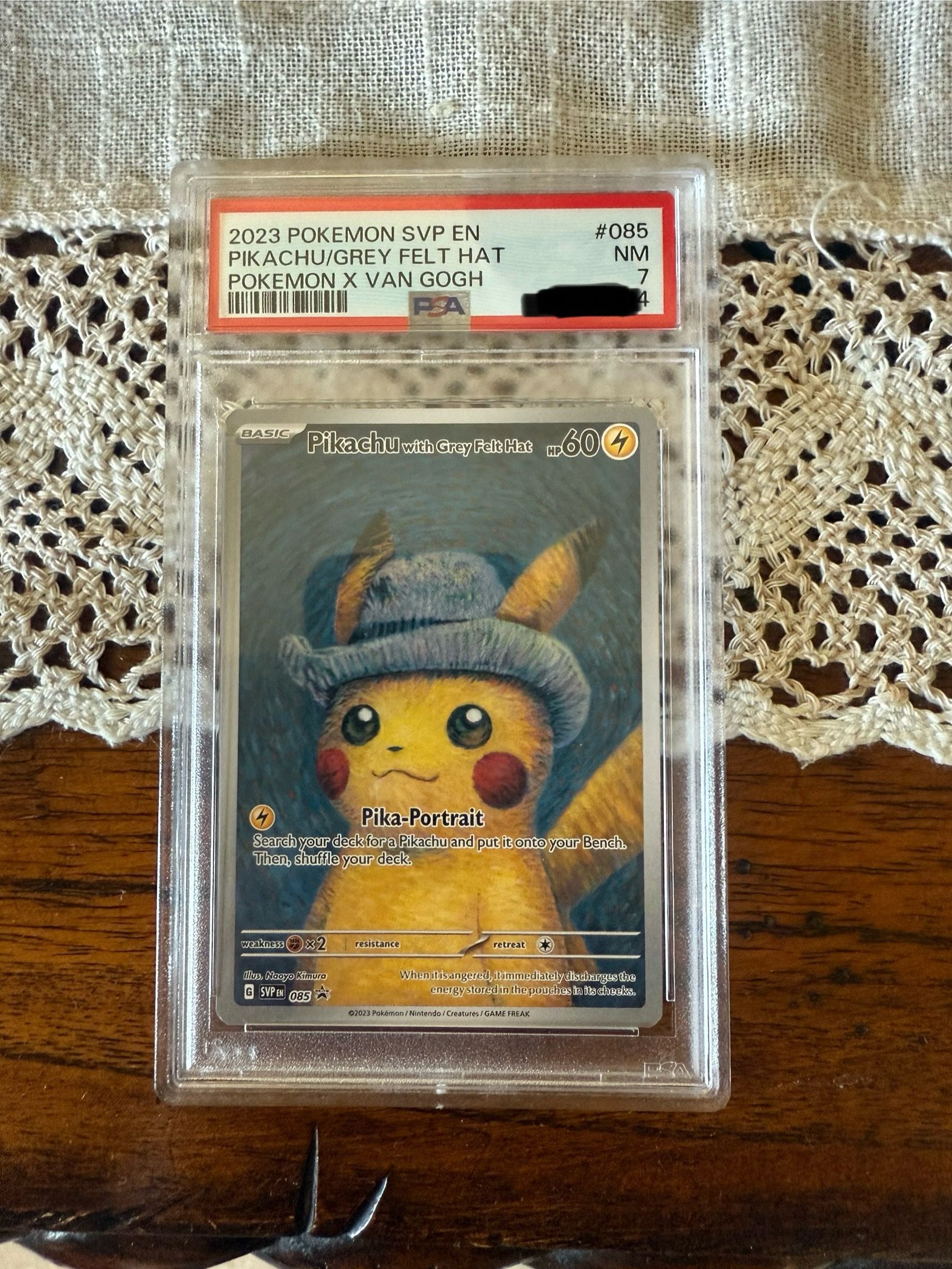 PIKACHU VAN GOGH GREY FELT HAT