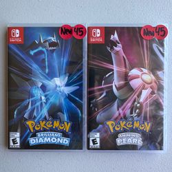 Pokémon Brilliant Diamond. Shinning Pearl. Nintendo Switch. $45 Each