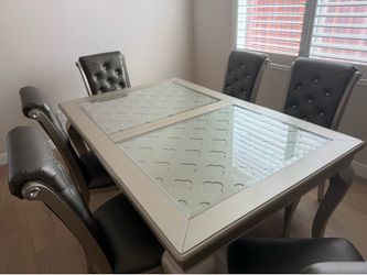 Dining Table Set with 6 Chairs