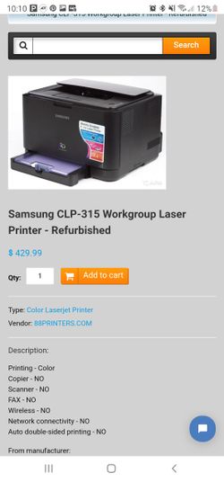 Samsung Clp-315 Printer