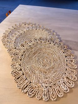 Wedding Chargers 15” Flower Corn Husk