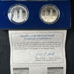 Silver space commemorative coin set