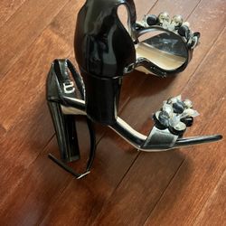 Black Heels With Pearls