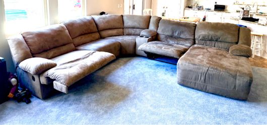 Sectional - large 6 pieces, microfiber