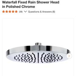 1-Spray 10 in. Single Wall Mount Shower Head 