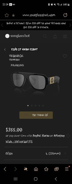 Versace Mens Polarized Sunglasses