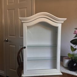 Vintage 1994 Exposures Italian Wall Curio Cabinet - French Provincial Glass