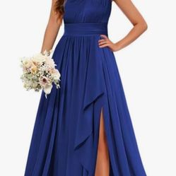 Brides Maides Royal Blue Dress