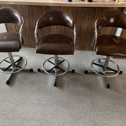 Vintage 1979 Samsonite Barstools - Set Of 3