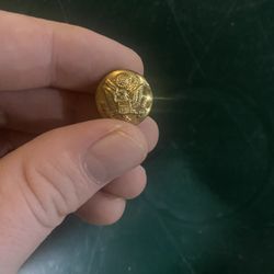 Us Military Uniform Button Gold Eagle Small 