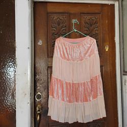 Peach Long Skirt Women's Medium 