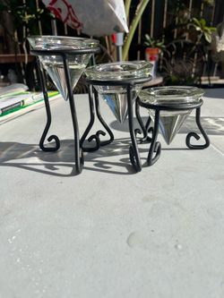 3 tea light candle holder
