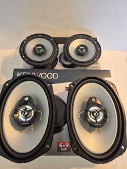 Kenwood Car Speakers 6x9 and 6.5 inch Set 1 PAIR 6.5" 2 WAY 300 WATTS & 1 PAIR 6×9 3 WAY 400 WATTS CAR SPEAKER