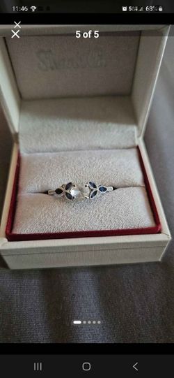 White sapphire engagement ring