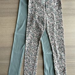Lot Of Two Zara Ribbed Leggings Size 4 5 6 Years Cotton
