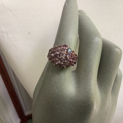 Vintage Purple Rhinestone Ring Size 8