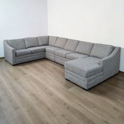 HUGE GREY SECTIONAL COUCH SOFA 