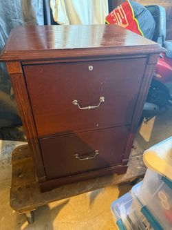 Wood filing cabinet
