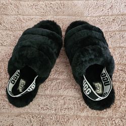 Black Ugg Slide 