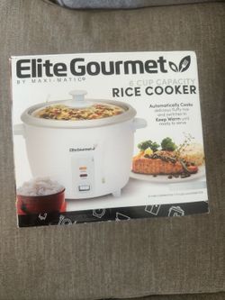 Elite Gourmet 6-Cup Rice Cooker – New Open Box