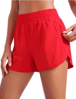 Women's Red Athletic Running Shorts, size L