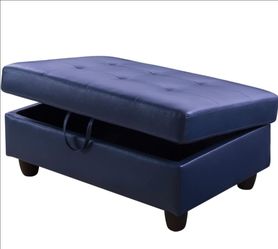 Caberryne35" faux leather ottomans