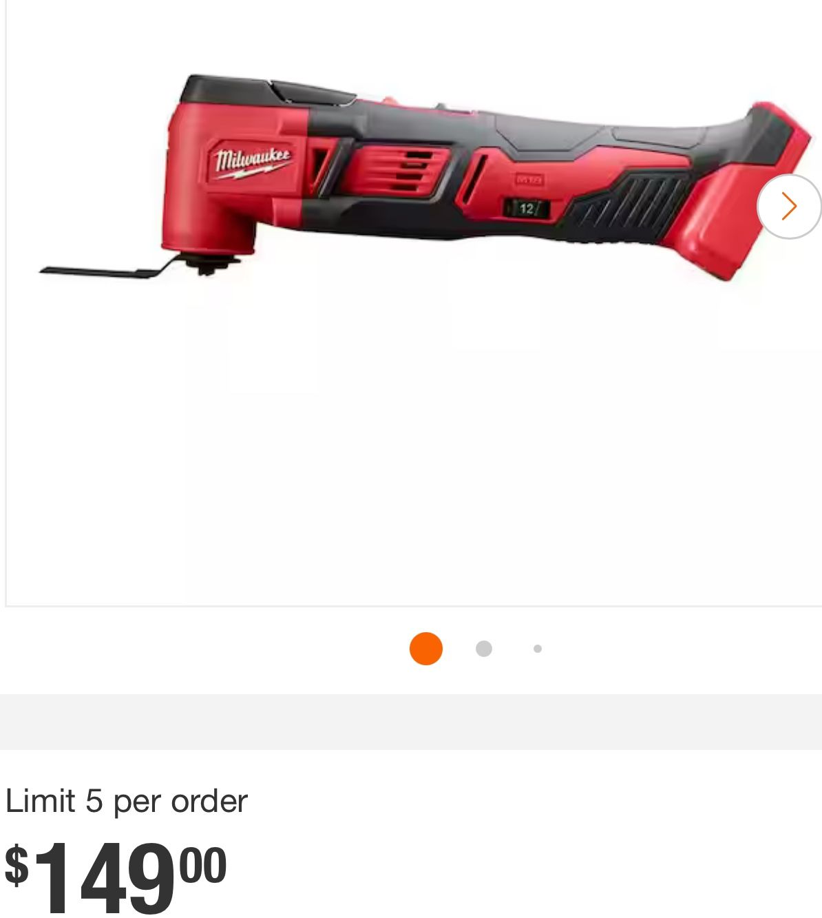 Milwaukee M18 18V Lithium-Ion Cordless Oscillating Multi-Tool (Tool-Only