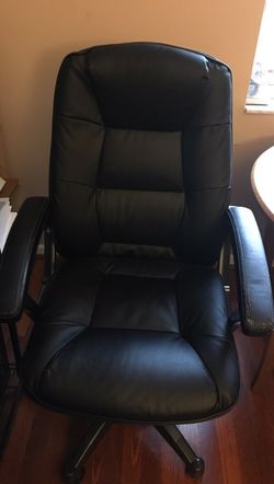 Black leather chair