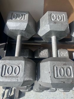 Hex Dumbbell Set 5-100lbs with Racks