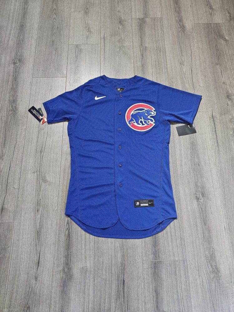 Nike Authentic Chicago Cubs Blue Jersey Mens Size 40 Medium
