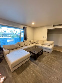 140” Modular Sectional Sofa with Chaise – Beige