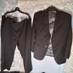 NWOTGS Kenneth Cole Awearness Men's Suit Black Sz 44R Coat and Pants