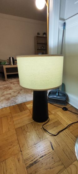 Modern Black Table Lamp with Fabric Shade