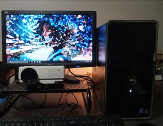 Dell Quadcore desktop with projector
