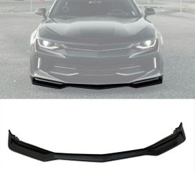 16-18 Chevy Camaro ZL1 Style Front Bumper Lip Gloss Black