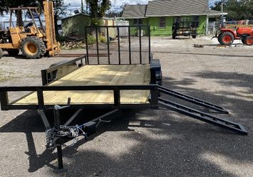 7x16 Tandem Axle ATV trailer with removable ramp/electric brakes