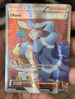 2017 POKEMON TCG KAREN FULL ART TRAINER ULTRA RARE ALTERNATE ART PROMO XY177A MP