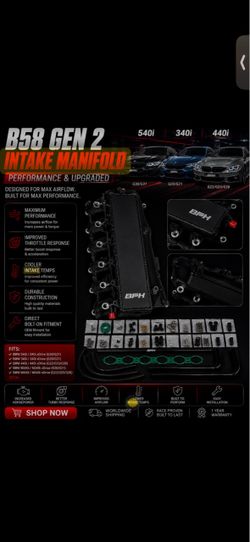 BMW B58 Performance Intake Manifold – 240i 340i 440i 540i Supra 🔥