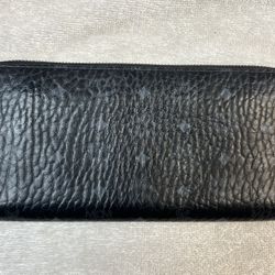 MCM Visetos Black Zip Wallet 