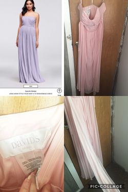 Strapless 6-way tie dress from David’s bridal.