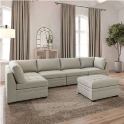 Thomasville Tisdale 6-Piece Modular Sectional, Beige