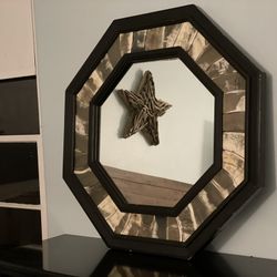 Beautiful Octogon Hexagon Vintage Mirror