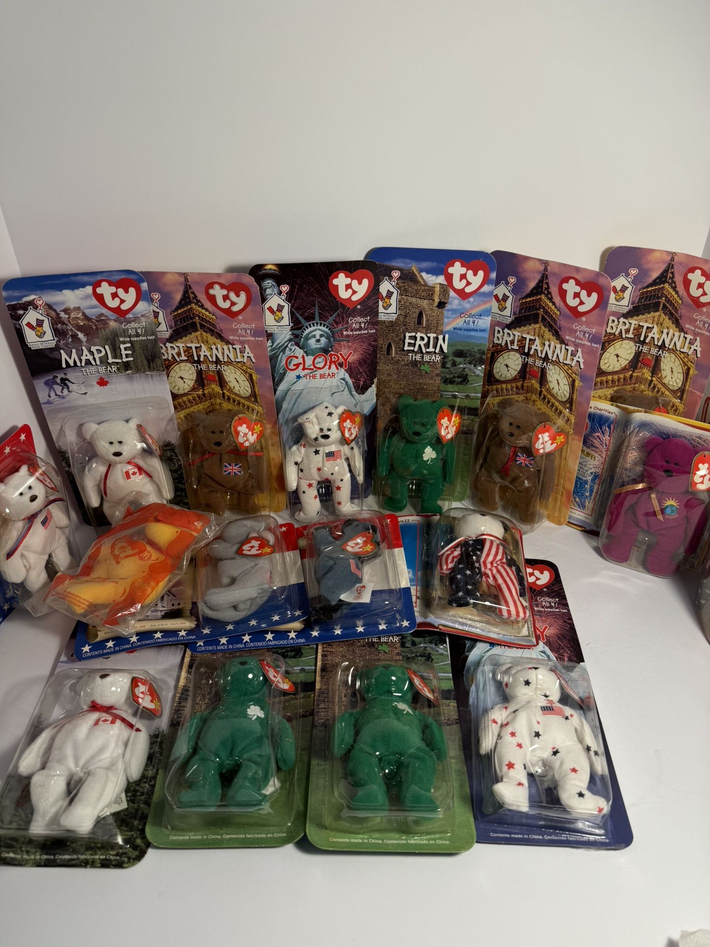 Lot of 16TY McDonald’s Beanie Babies – 1(contact info removed) – Collectible Bears Sealed
