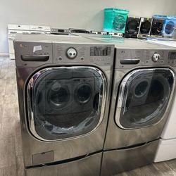 LG washer and dryer set electric XL mega capacity Heavy duty