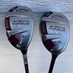Callaway Big Bertha Diablo 3 Hybrid 21° & 4 Hybrid 24° graphite Shaft S-Flex