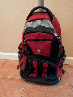 Pacific Coast Red, Gray & Black Rolling Bag