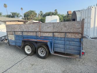 Dual Axle Utility Trailer with Wood Side Extensions