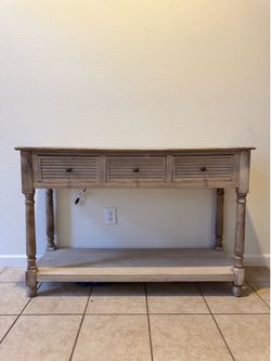 rustic coastal farmhouse console table