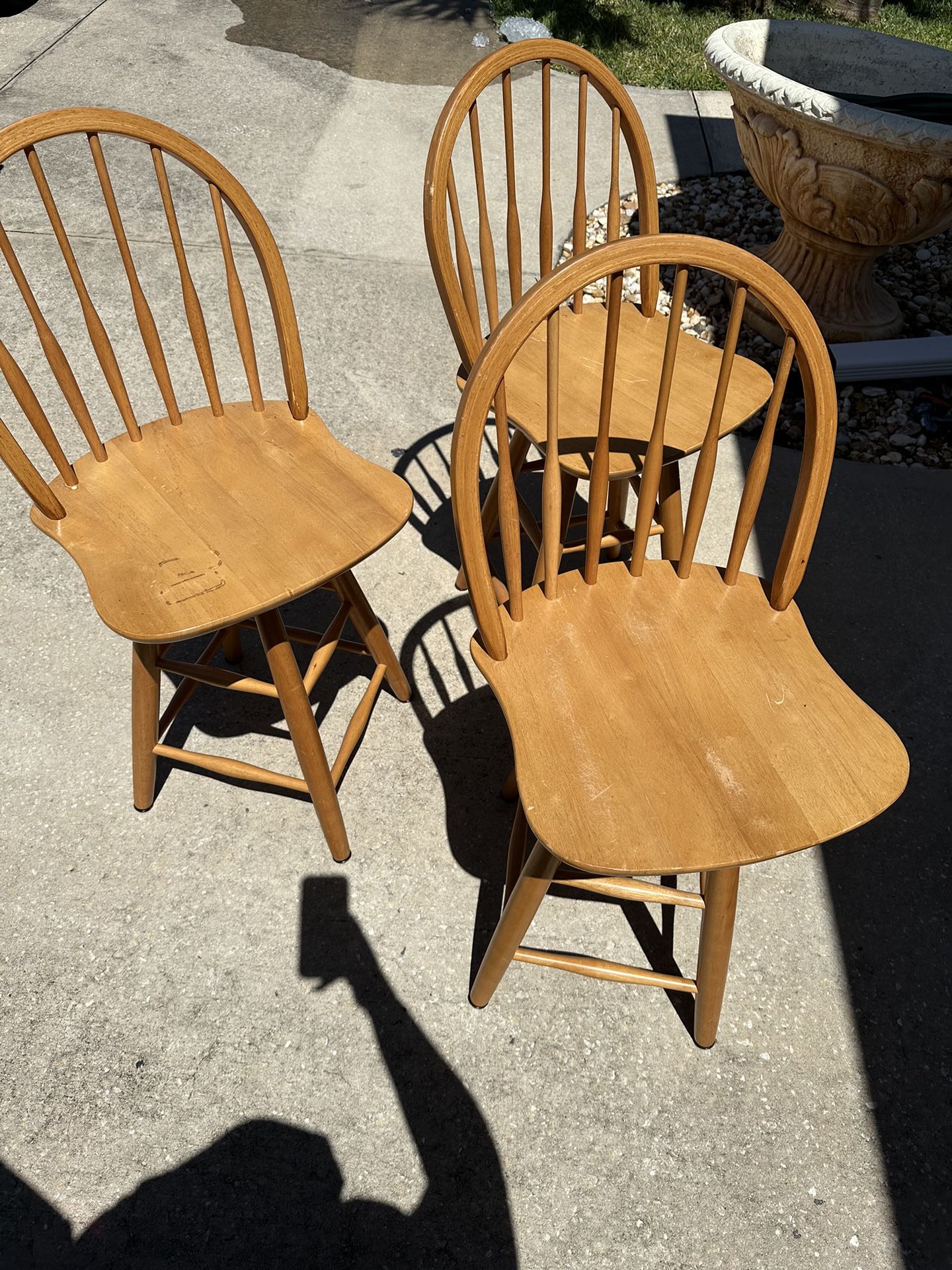 Wooden Swivel Chairs